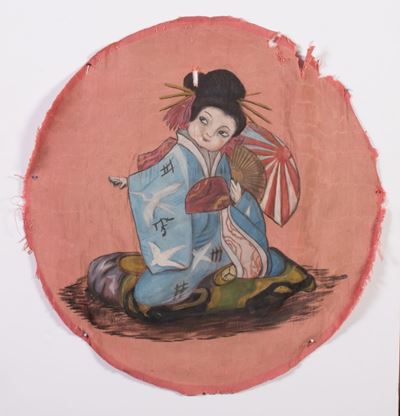 «geisha con Ventaglio» e «bambina con Cane»