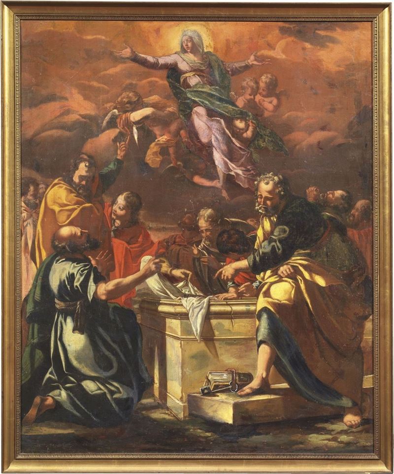 Scuola Napoletana del XVII Secolo - Assunzione di Maria