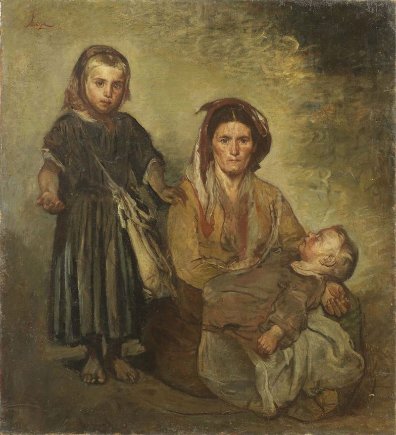 Ignoto del XIX Secolo - Mamma con Bambini