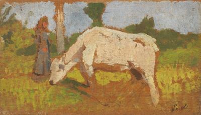 Contadina con Mucca