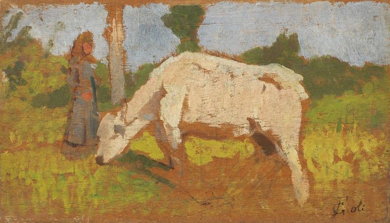 Francesco Gioli - Contadina con Mucca