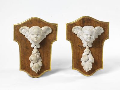 Coppia di Mensole in Marmo