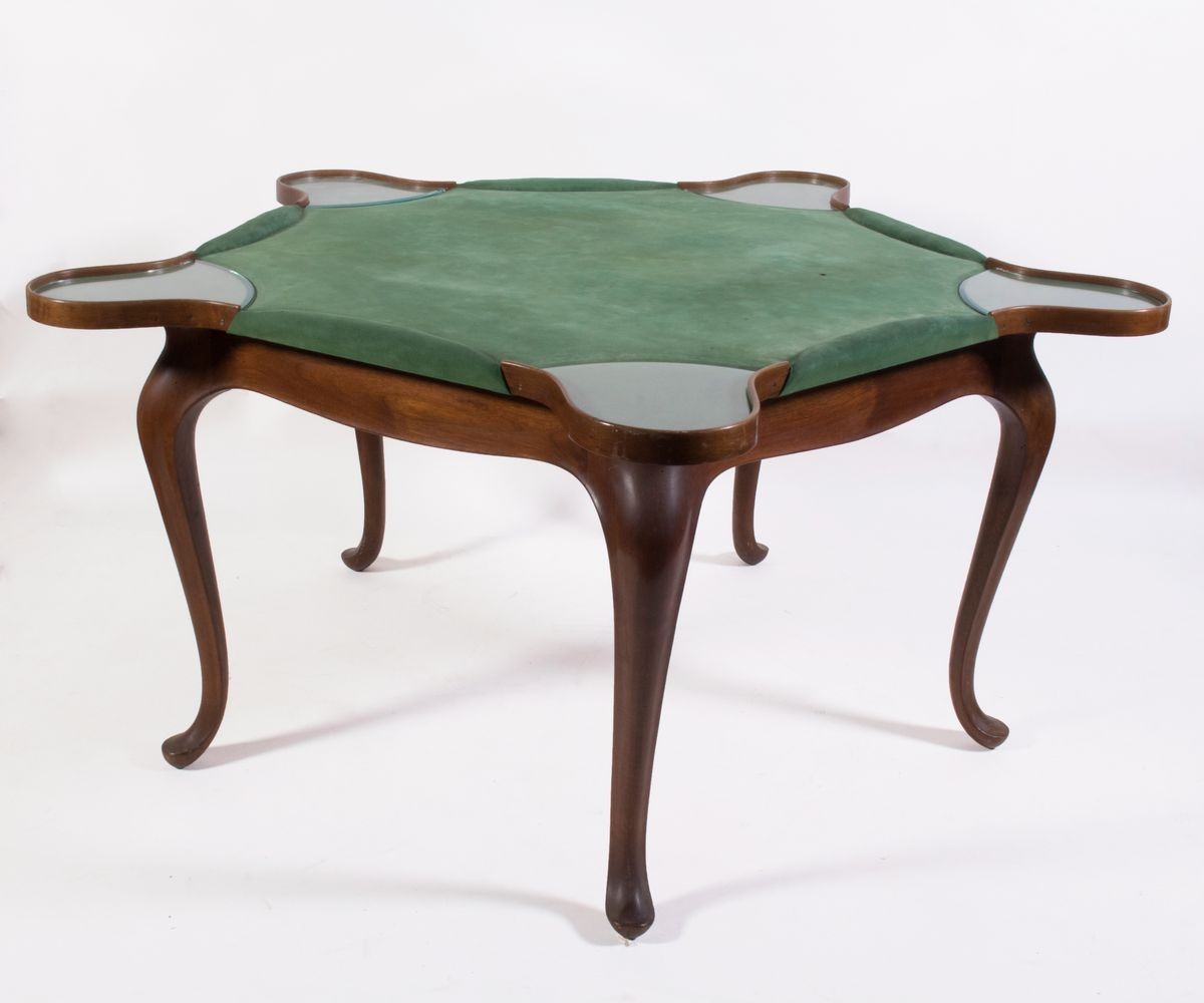Tavolo da Gioco in Legno di Noce