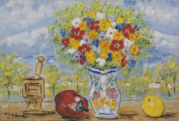 Michele Cascella - Vaso di fiori