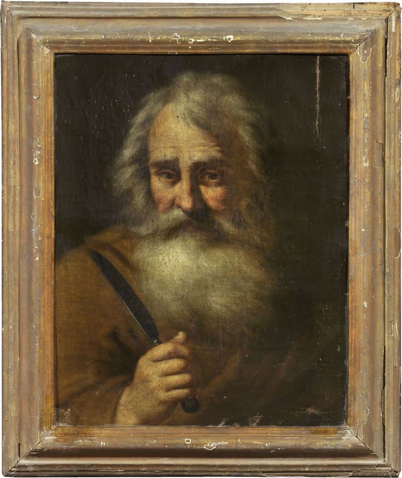 Scuola Napoletana del XVII Secolo - Testa di San Bartolomeo