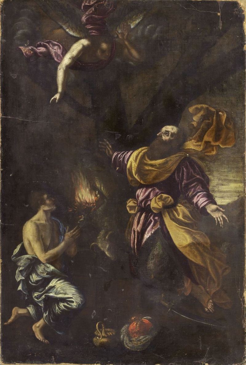 Scuola Napoletana del XVII Secolo - Sacrificio di Isacco