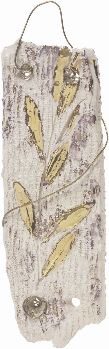 Maria Lai : Senza titolo  (1998)  - Ceramica, smalto, oro, filo d'ottone - Asta Arte Moderna e Contemporanea - I - Casa d'aste Farsettiarte