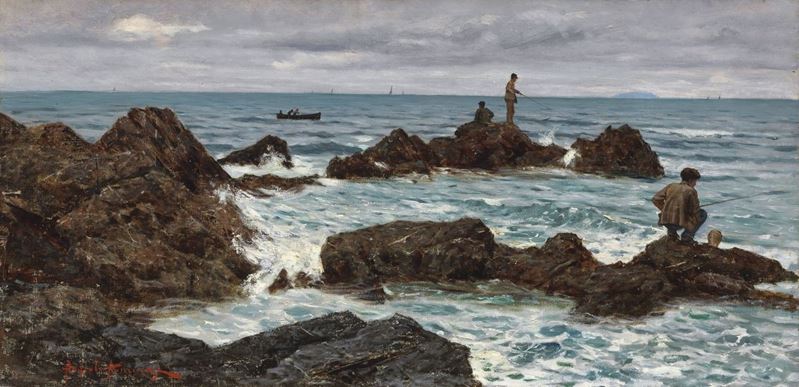 Angiolo Tommasi - Pescatori All'ardenza