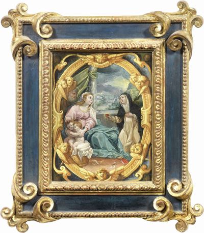 Sacra Famiglia con S. Giovannino e Santa Caterina da Siena