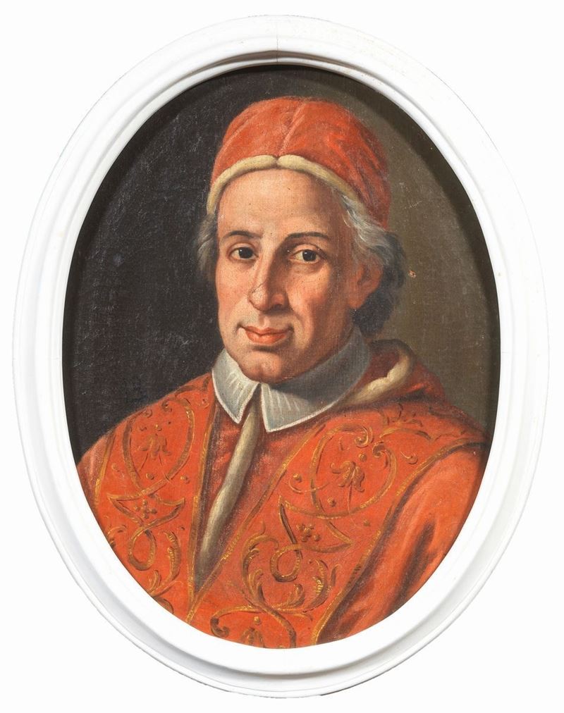Scuola Romana del XVIII Secolo - Ritratto di Papa