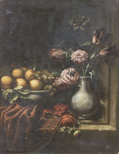 «natura Morta con Fiori, Frutta e Vaso» e «natura Morta con Fiori e Frutta»