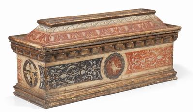 Rara Cassina a Urna in Legno Policromo