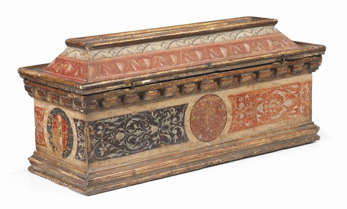 Rara Cassina a Urna in Legno Policromo