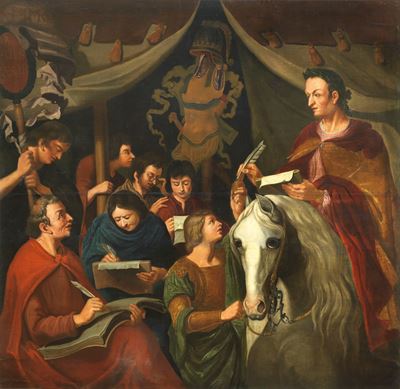 Costantino che Firma L'editto