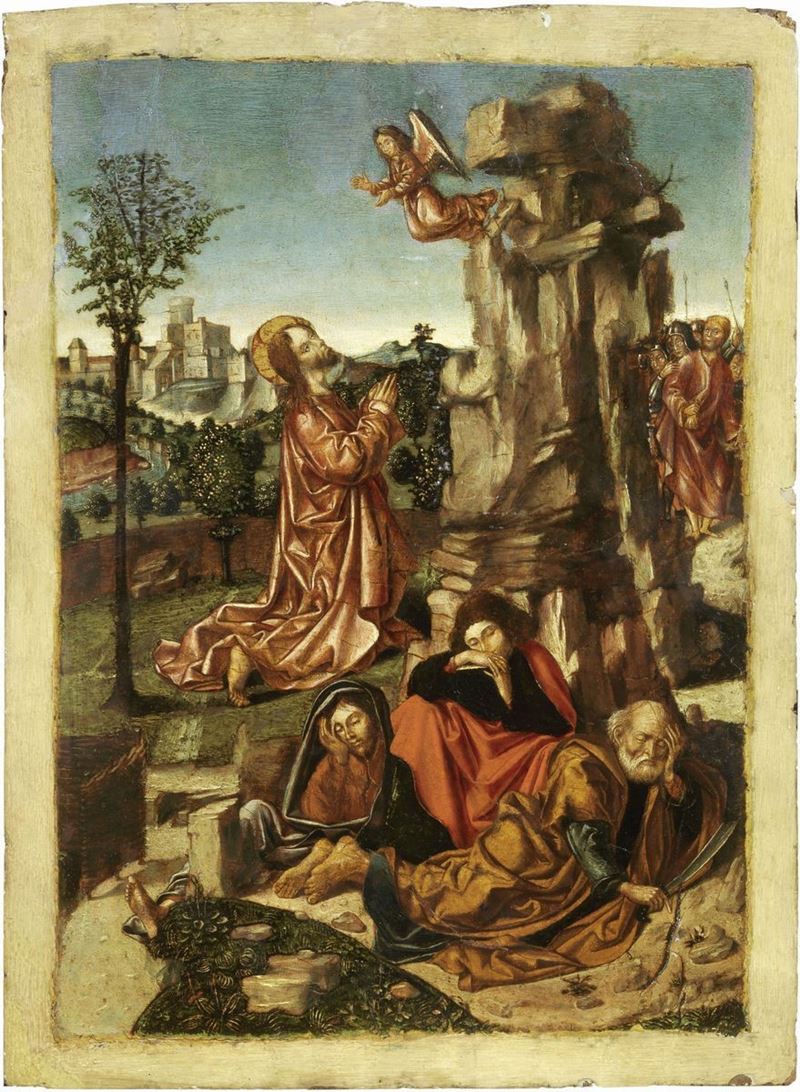 Scuola Fiamminga del XVI Secolo - Cristo Nell'orto dei Getsemani