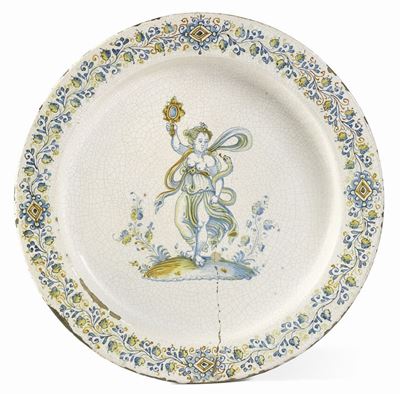 Vassoio in Maiolica Policroma