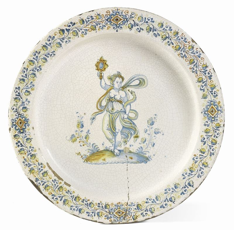 Vassoio in Maiolica Policroma