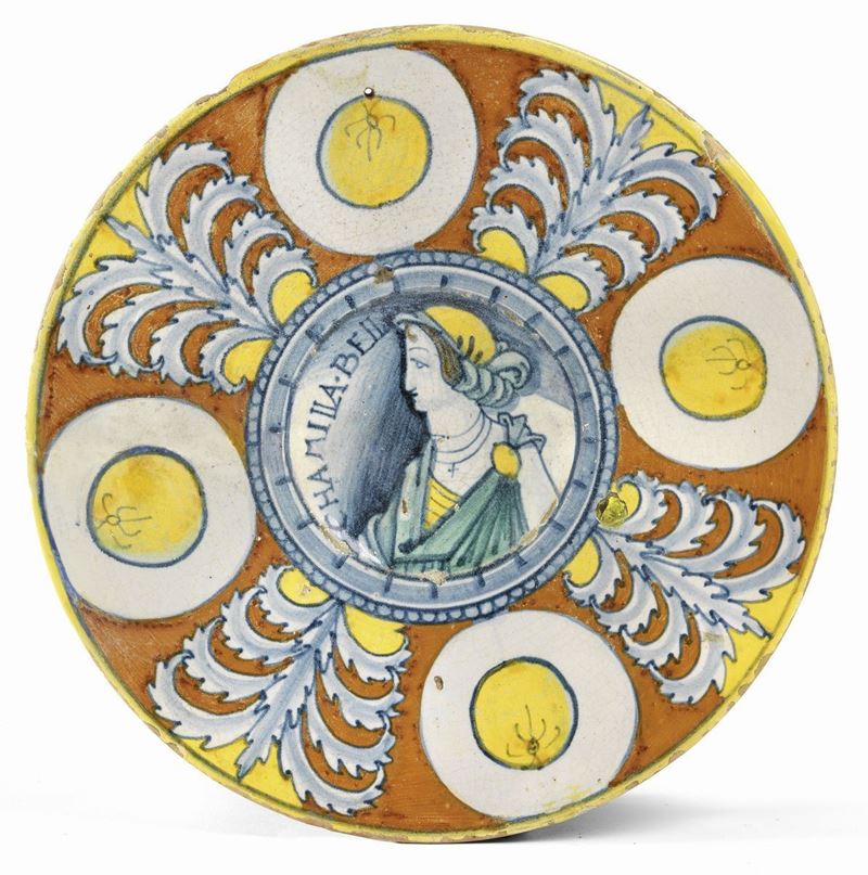 Piatto in Maiolica Policroma
