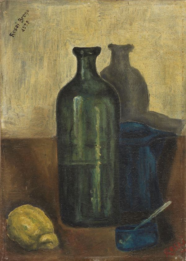 Bruno Rosai : Natura morta  (1928)  - Olio su cartone telato - Auction Contemporary Art - I - Casa d'aste Farsettiarte
