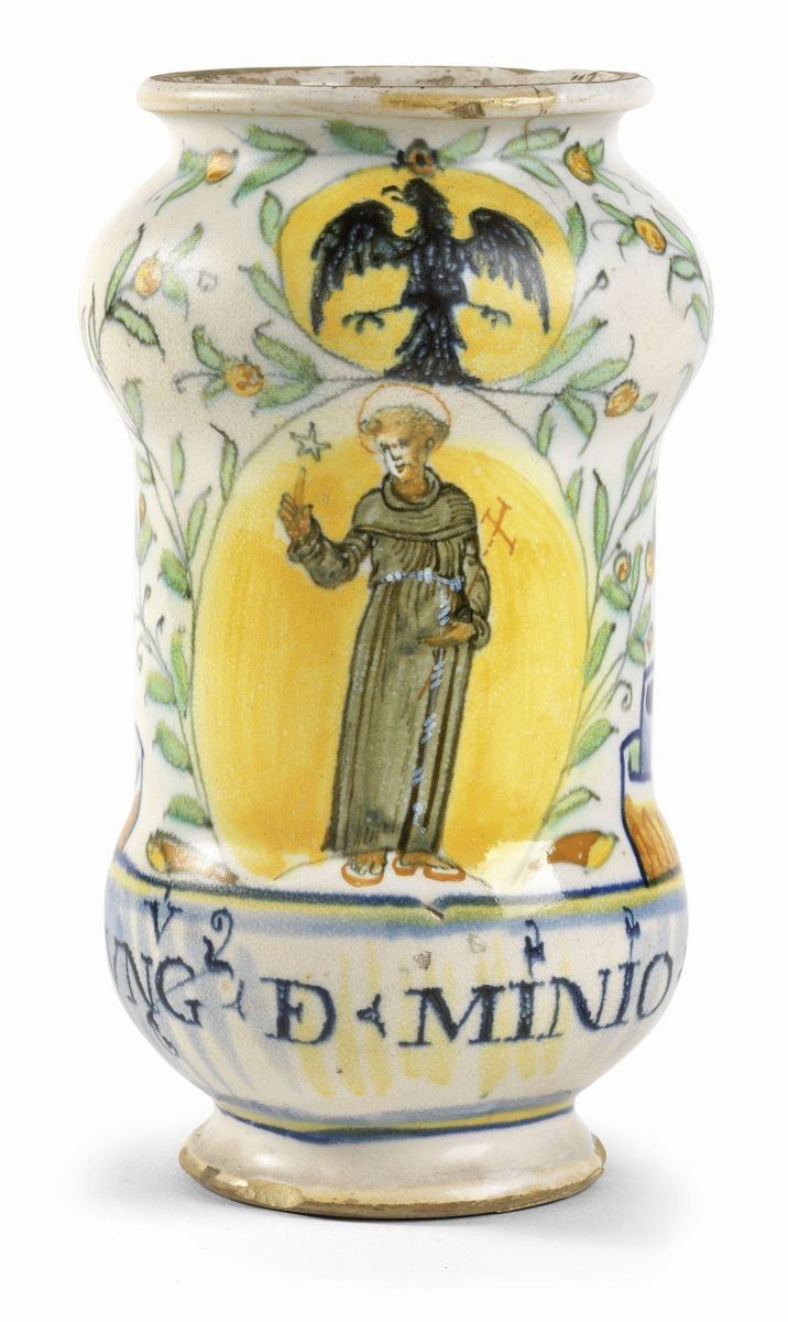 Albarello in Maiolica Policroma