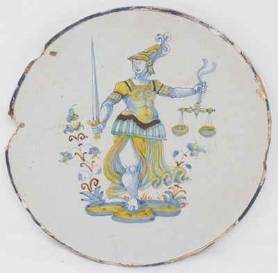 Piatto in Maiolica Policroma