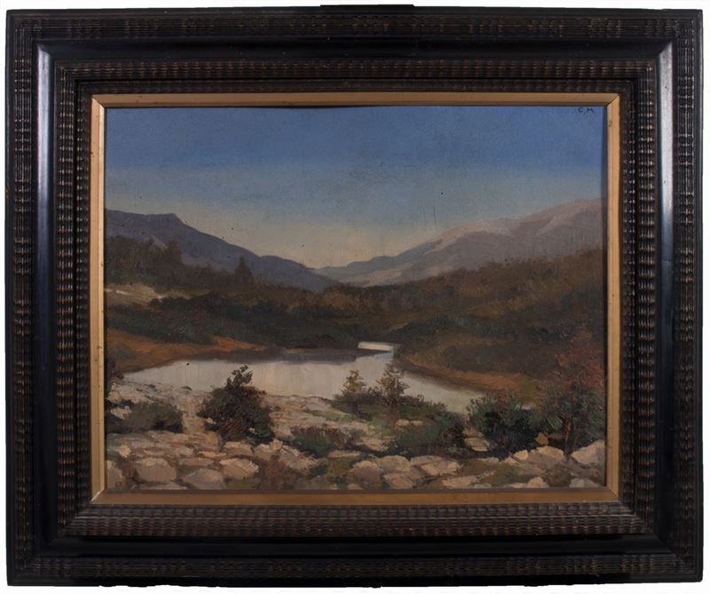 Ignoto Inizio XX Secolo - Paesaggio Montano con Lago
