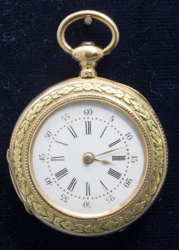 Orologio da tasca in oro a doppia cassa  - Auction Jewels and Watches - Casa d'aste Farsettiarte
