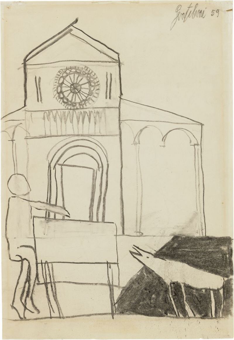 Franco Gentilini - Cattedrale con Banchetto