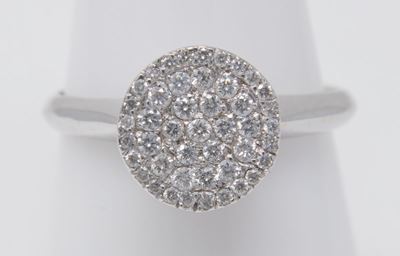 Anello in Oro Bianco Pavé di Brillanti
