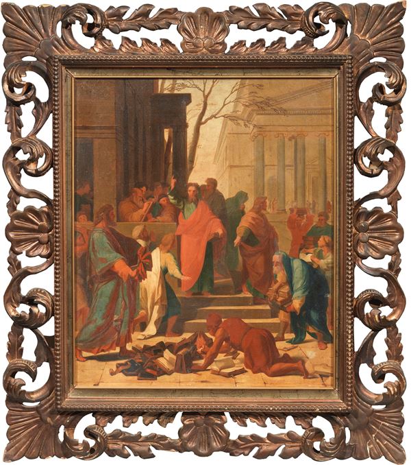 Scuola francese fine XVIII - inizio XIX secolo - Gesù tra i Dottori