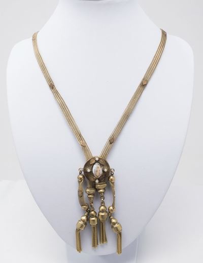 Antica Collana Saliscendi in Oro a Basso Titolo