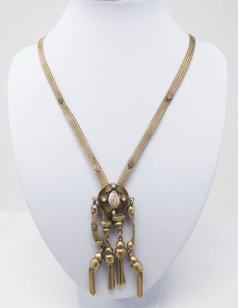 Antica Collana Saliscendi in Oro a Basso Titolo
