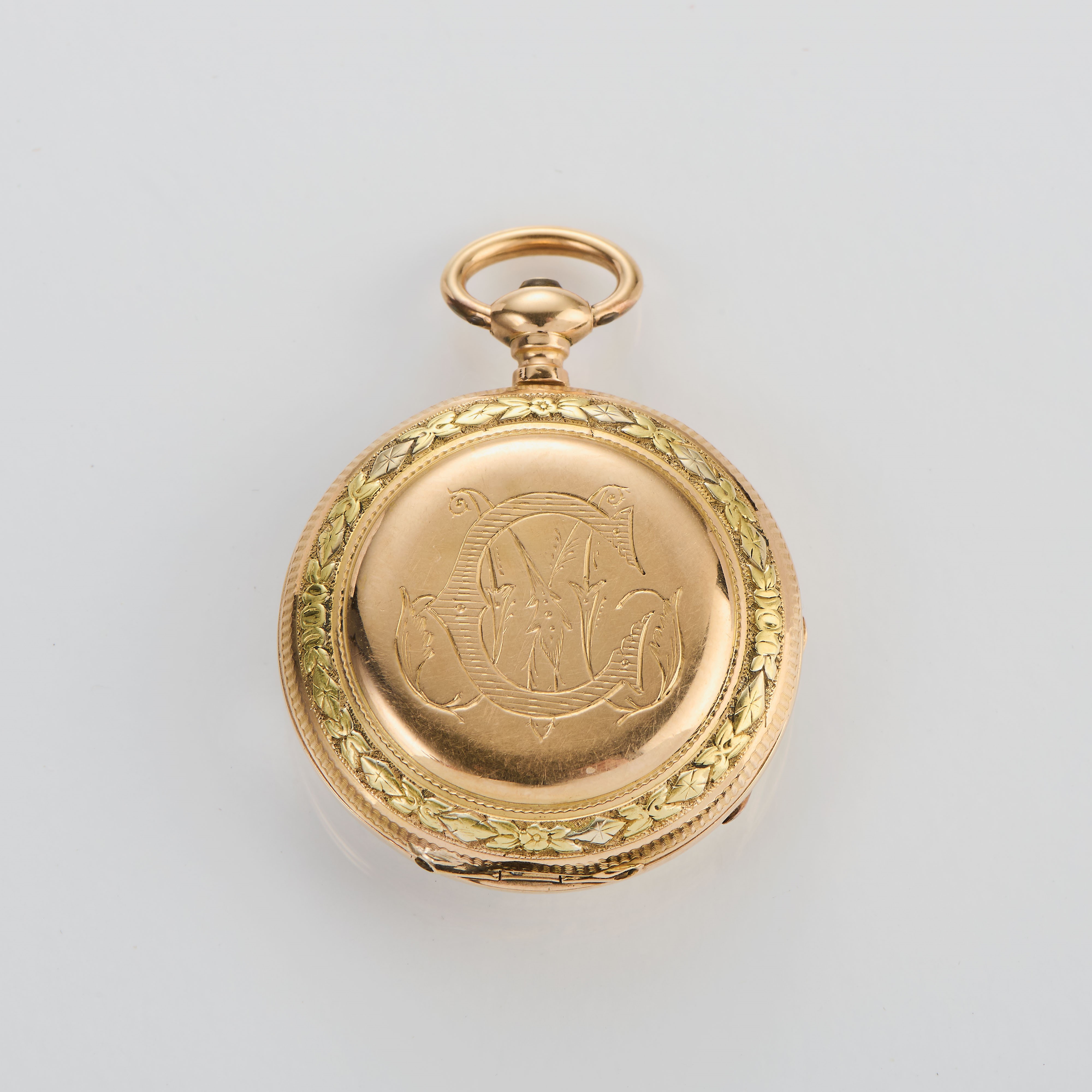 Orologio da tasca in oro a doppia cassa