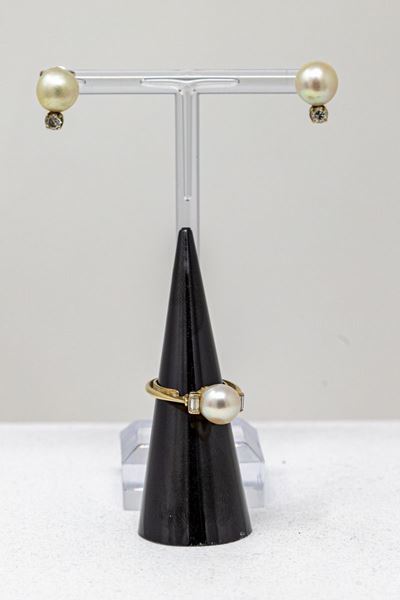 Anello e Orecchini in Oro e Perle