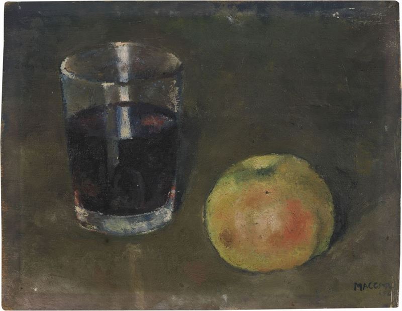 Mino Maccari - «natura Morta», Recto, «paesaggio», Verso