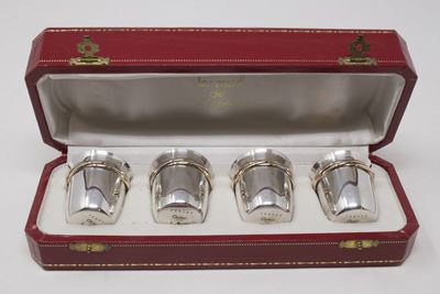 Cartier Quattro Bicchierini in Argento Modello Trinity