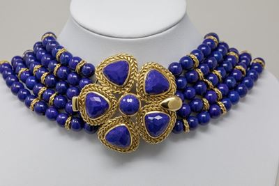 Collana di Lapislazzuli e Oro Giallo