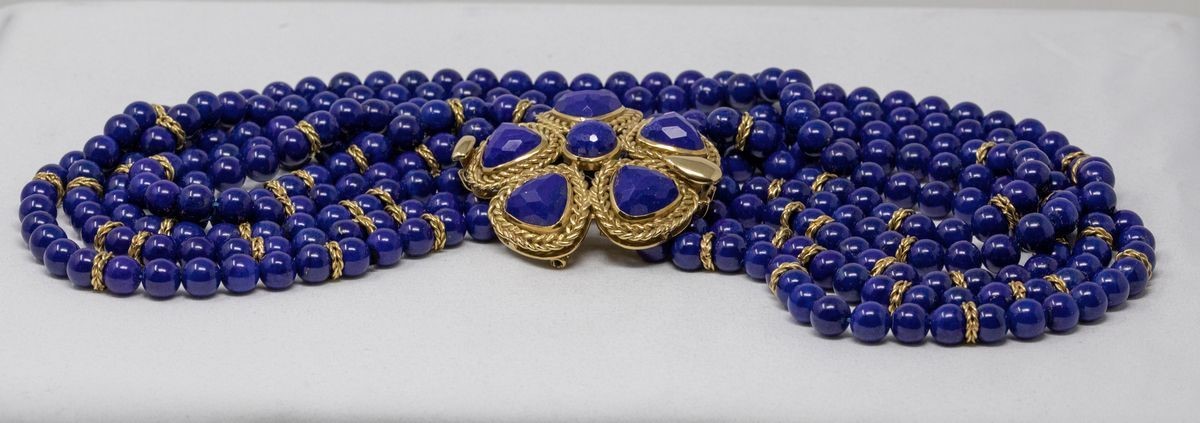 Collana di Lapislazzuli e Oro Giallo
