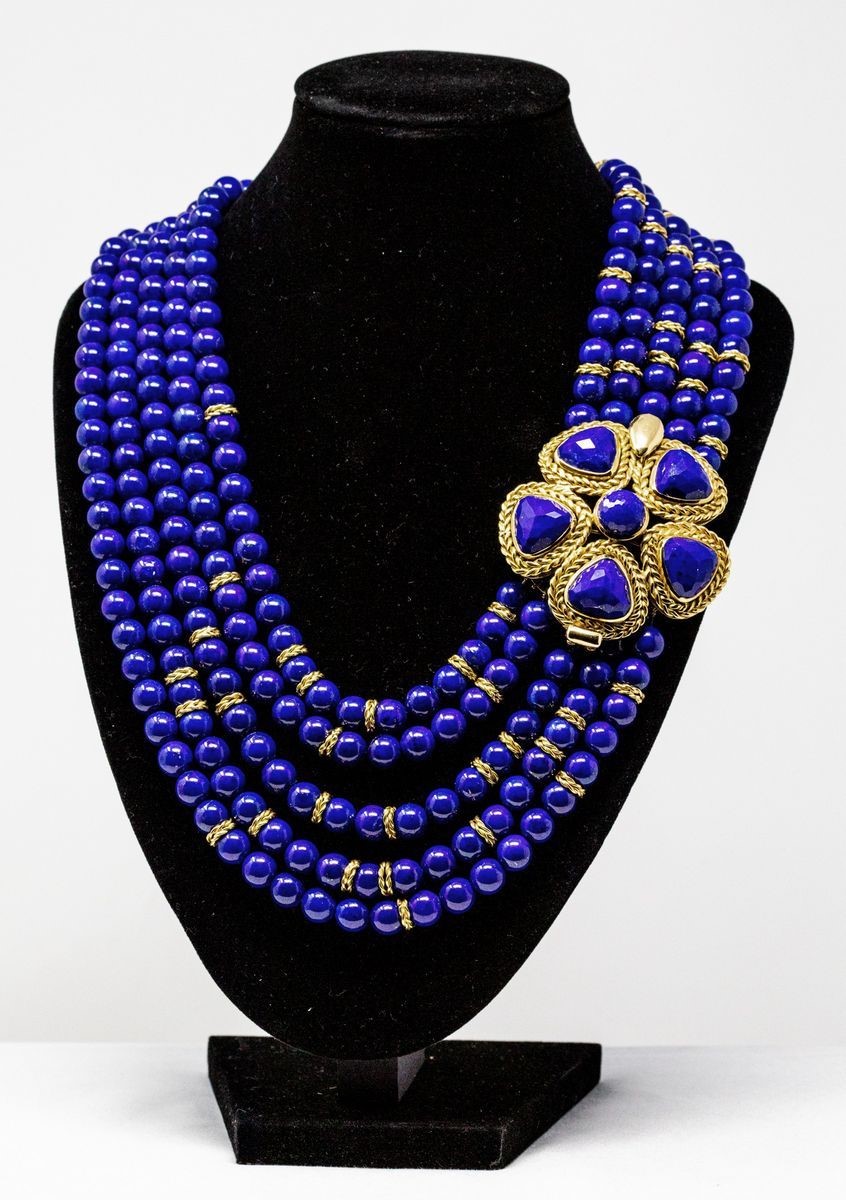 Collana di Lapislazzuli e Oro Giallo