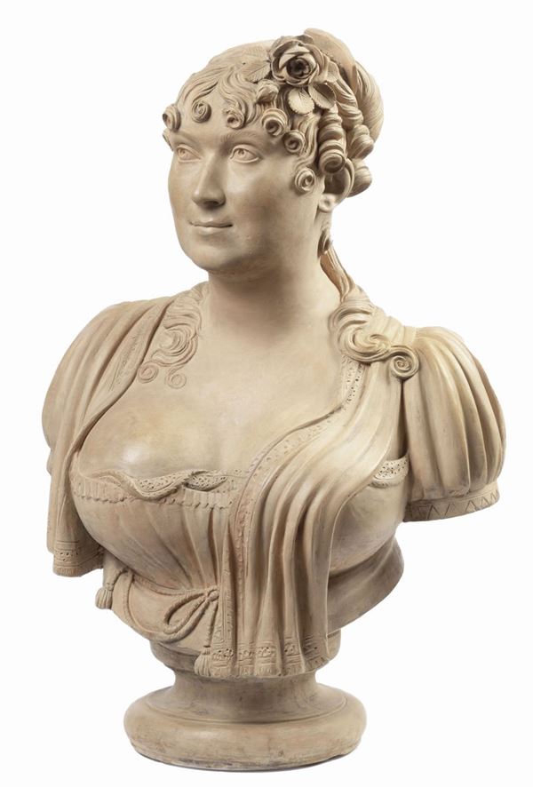 Scultore francese del XIX secolo - Busto di donna