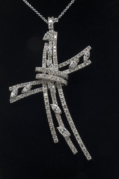 Collana in Oro Bianco e Diamanti