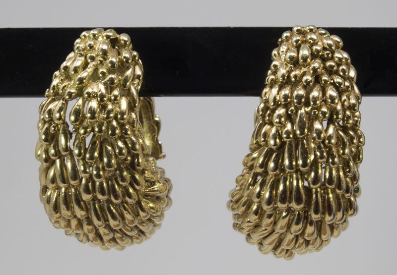 David Webb Orecchini a Clips in Oro Giallo