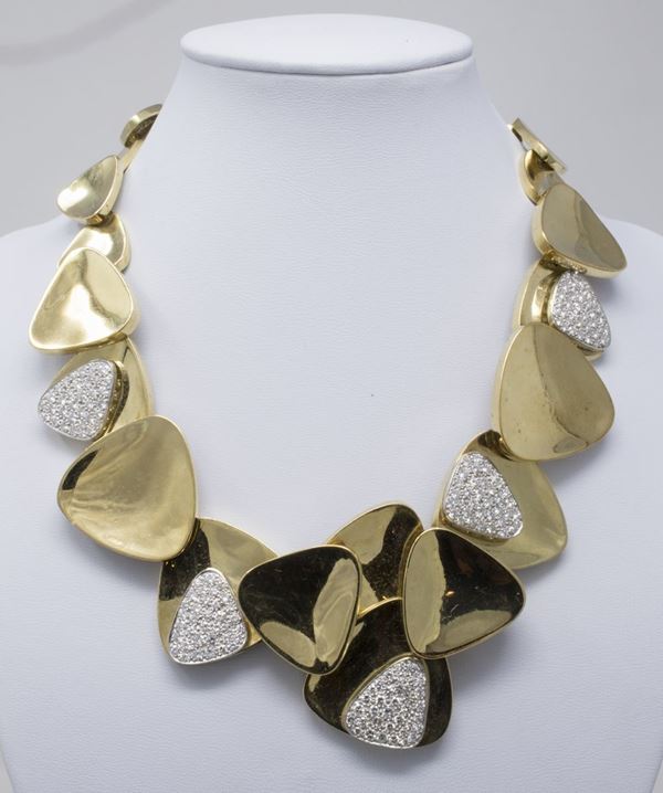 Boris-LeBeau collana in oro giallo e brillanti