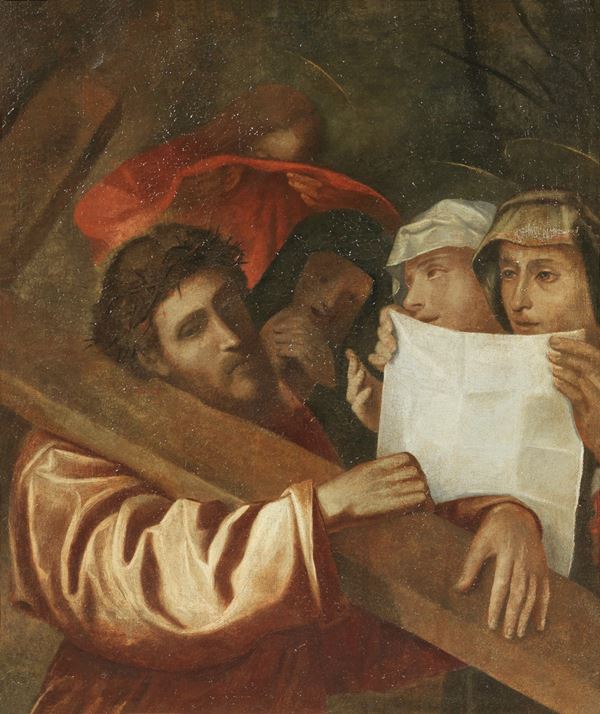 Scuola emiliana del XVII secolo - Cristo portacroce