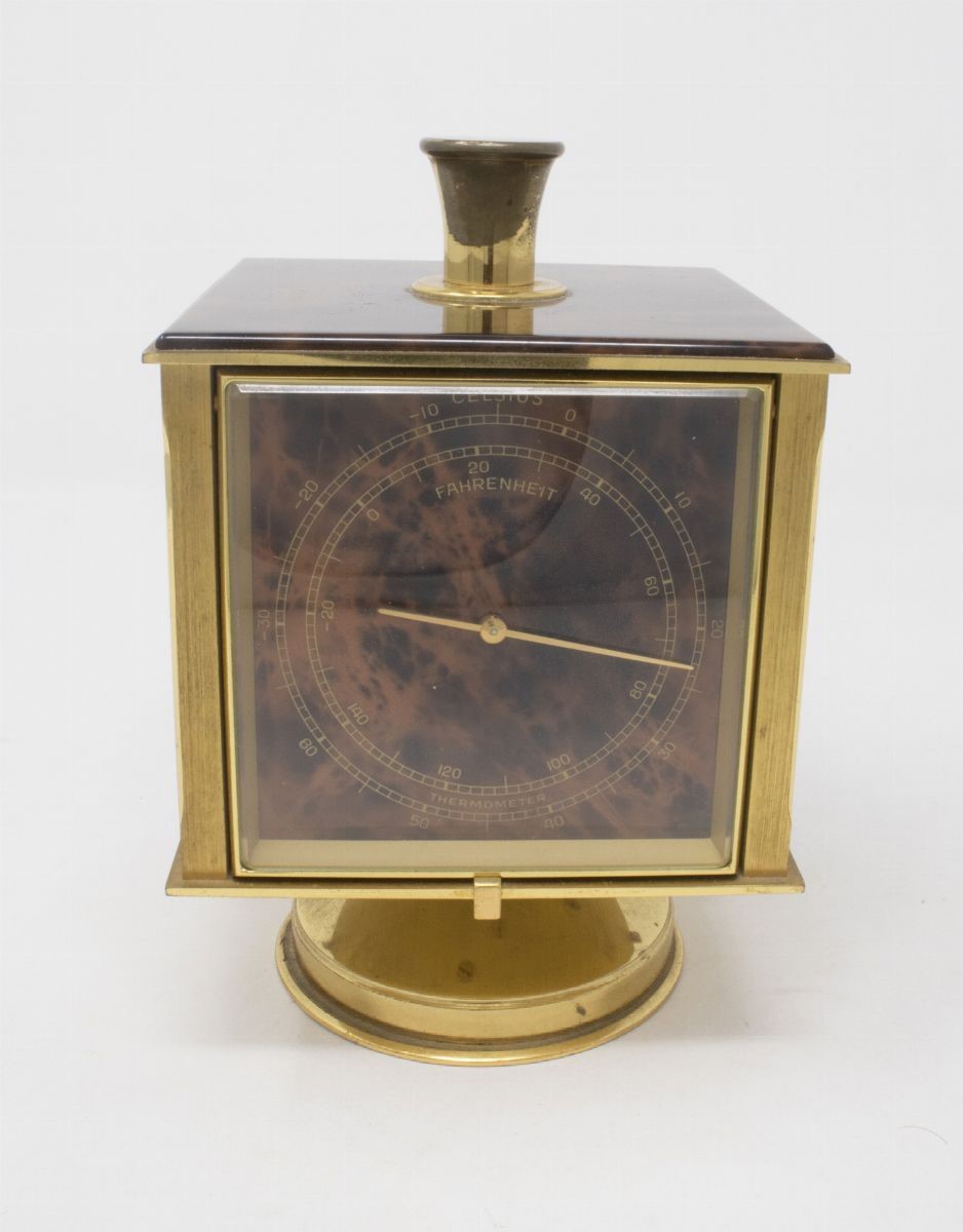 Luxor Orologio da Tavolo in Metallo Dorato