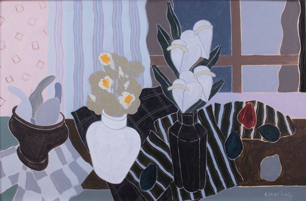 Harley Francis : Natura morta  (1984)  - Olio su tela - Asta Arte Moderna e Contemporanea - I - Casa d'aste Farsettiarte