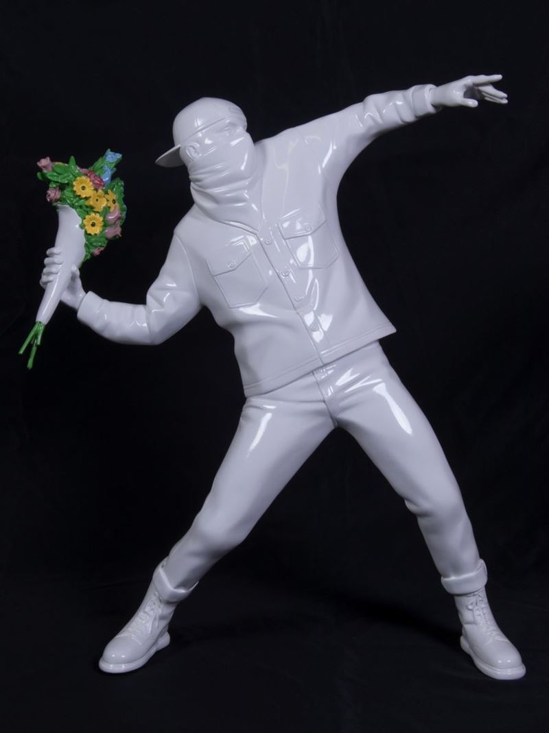 Banksy (after) - Flower Thrower