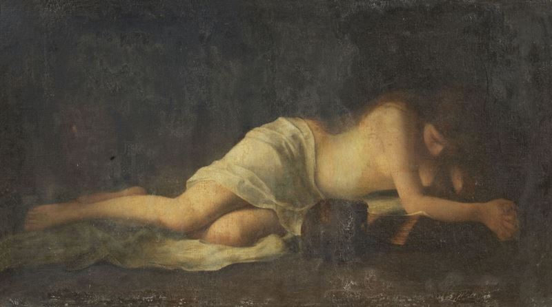 Scuola Francese del XIX Secolo - Maddalena Penitente