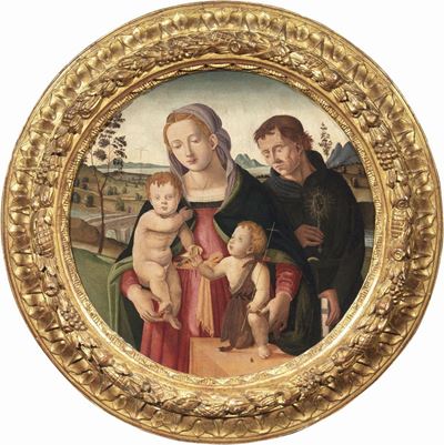 Madonna Col Bambino, San Giovannino e Santo