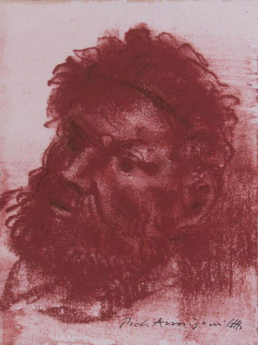 Pietro Annigoni - Due Disegni Raffiguranti «volto di Uomo»